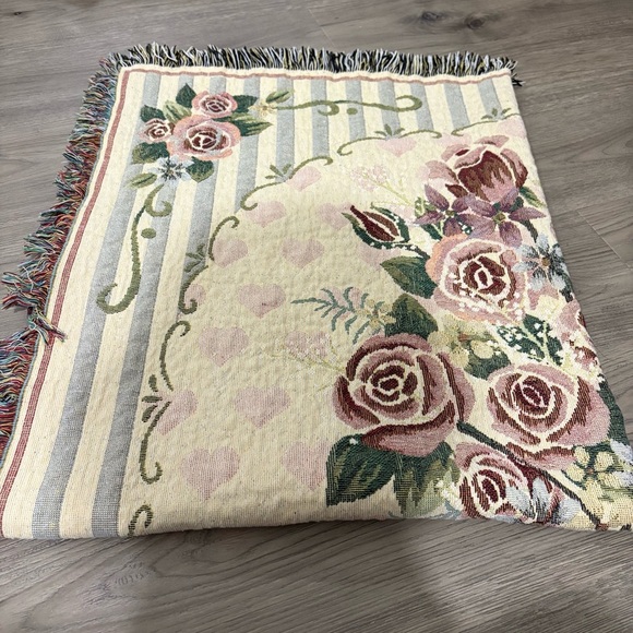 Vtg Darling Mother Tapestry Throw Blanket Fringe 48"X 56" Mothers Day Cottage - Picture 14 of 16